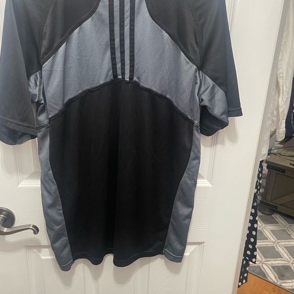 Adidas short sleeve shirt blue gray - Picture 9 of 13